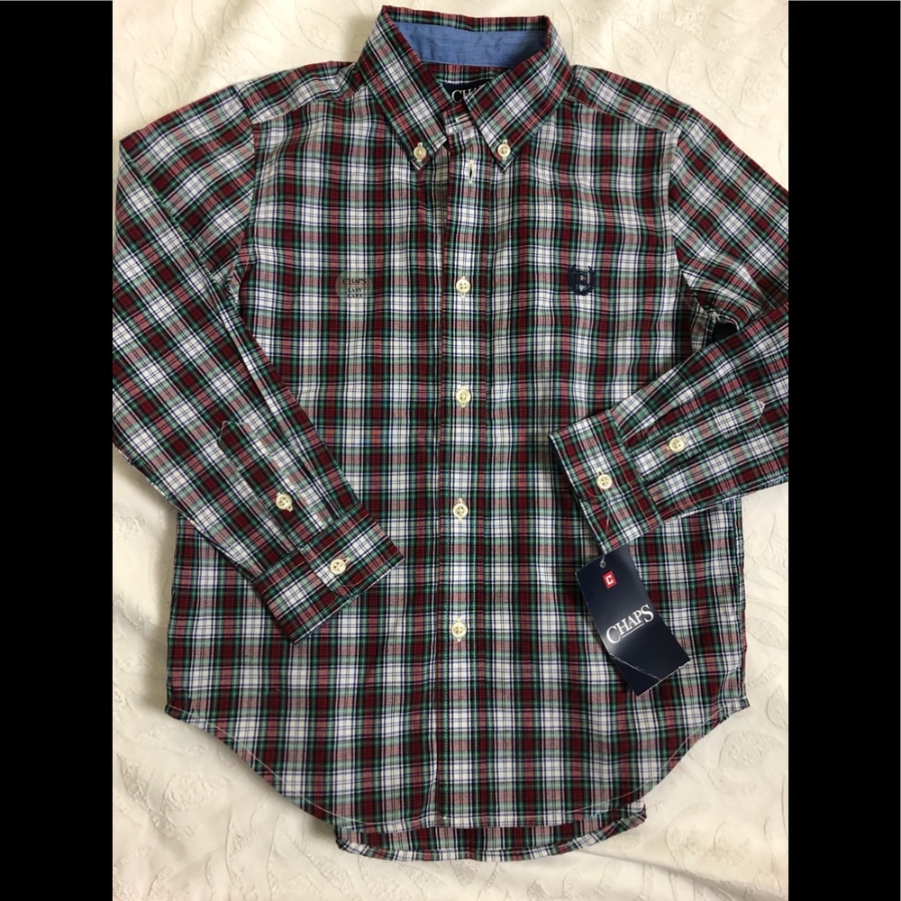 CHAPS boys button down shirt